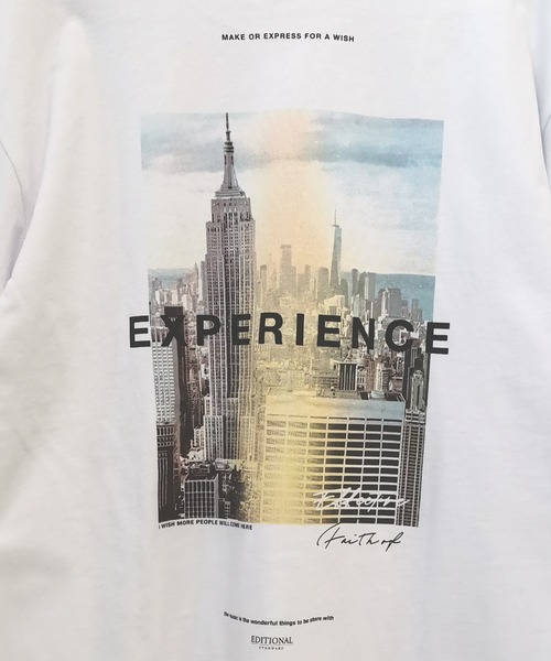 TRAP/U (トラップユー)の「バック フォトプリント コットン 天竺 ロングTシャツ(Tシャツ/カットソー・メンズ・ホワイト/ブラック/サックスブルー・L/M)」の9枚目の写真