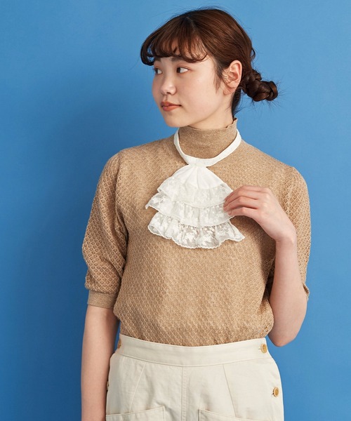 新品未使用 malle シャンブルドゥシャーム チュール刺繍ブラウス