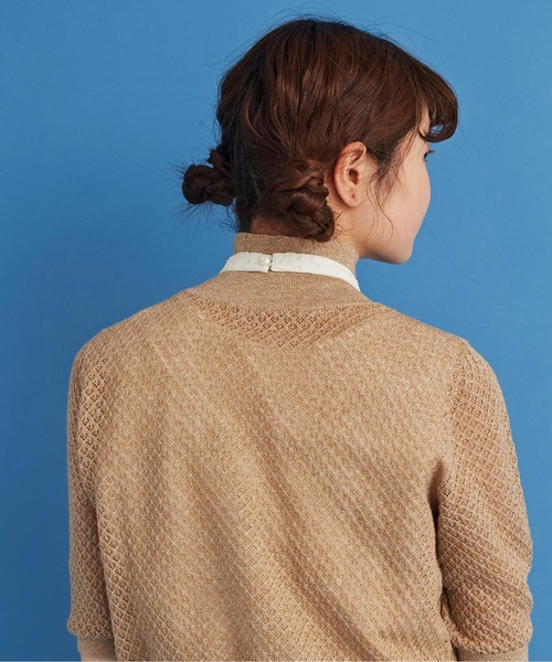Malle(マル)の「malle チュール刺繍 ジャボ(付け襟・レディース・オフホワイト/ブラック・FREE)」の18枚目の写真