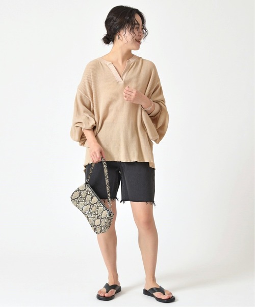 U by SPICK&SPAN（ユーバイスピックアンドスパン）の「【CAROUSELAMBRA】 WING WIDE T◆（Tシャツ/カットソー・レディース・ホワイト/ベージュ・FREE）」の4枚目の写真
