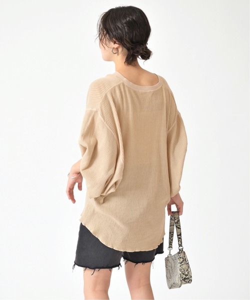 U by SPICK&SPAN（ユーバイスピックアンドスパン）の「【CAROUSELAMBRA】 WING WIDE T◆（Tシャツ/カットソー・レディース・ホワイト/ベージュ・FREE）」の6枚目の写真