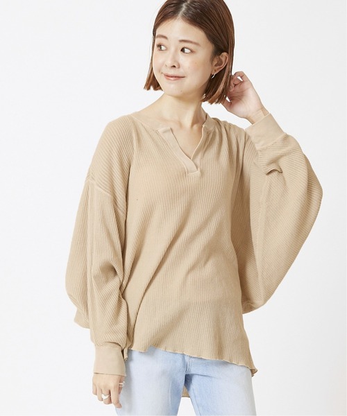 U by SPICK&SPAN（ユーバイスピックアンドスパン）の「【CAROUSELAMBRA】 WING WIDE T◆（Tシャツ/カットソー・レディース・ホワイト/ベージュ・FREE）」の13枚目の写真
