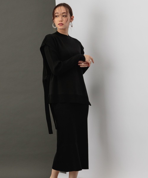 BARNYARDSTORM（バンヤードストーム）の「BARNYARDSTORM / 【WEB限定】ニットレイヤード2Pワンピース（ワンピース・レディース・ブルー系その他/ブラック/ブラウン/ミント・FREE）」の10枚目の写真