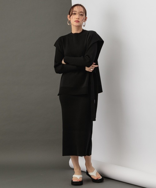 BARNYARDSTORM（バンヤードストーム）の「BARNYARDSTORM / 【WEB限定】ニットレイヤード2Pワンピース（ワンピース・レディース・ブルー系その他/ブラック/ブラウン/ミント・FREE）」の15枚目の写真