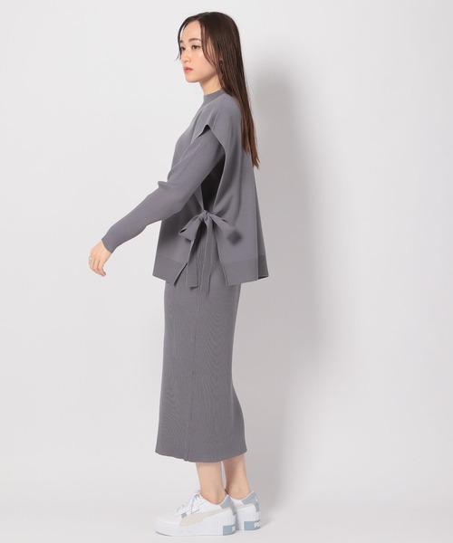 BARNYARDSTORM（バンヤードストーム）の「BARNYARDSTORM / 【WEB限定】ニットレイヤード2Pワンピース（ワンピース・レディース・ブルー系その他/ブラック/ブラウン/ミント・FREE）」の8枚目の写真