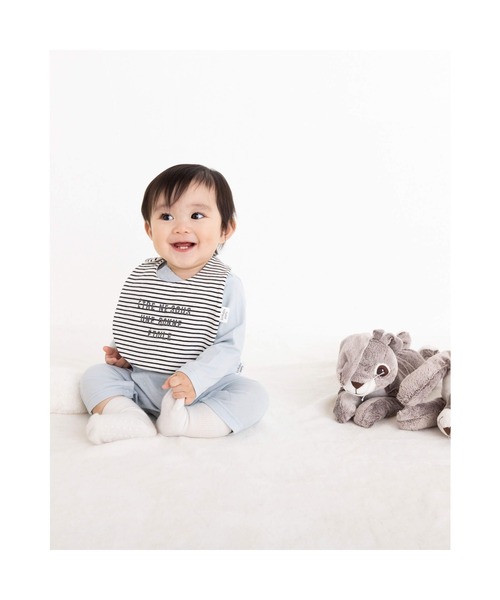 birthday party（バースデイパーティー）の「birthday party/ロゴ プリント よだれかけ スタイ ベビー（その他ベビー用品・キッズ・ピンク/ブルー/ブラック系その他・FREE）」の4枚目の写真