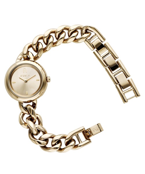 FURLA フルラ 腕時計 チェーン調ブレスレット ゴールド Amazon | [FURLA] 腕時計 フルラ FURLA CHAIN ROUND チェーン