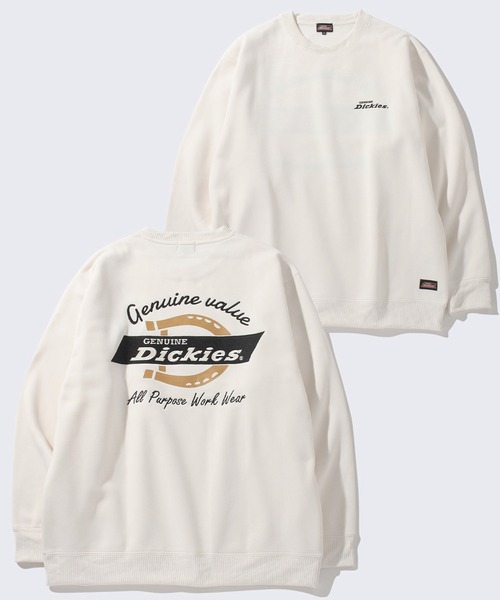 Dickies（ディッキーズ）の「【GENUINE DICKIES/ジェニュインディッキーズ】裏起毛バックプリント クルートレーナー（スウェット・メンズ・ホワイト/ネイビー/オートミール/スミクロ/ライトグレー系1/ブラック系2/ライトグレー系3/ネイビー系2/ブラック系その他3/ホワイト系3/ホワイト系1/ブラウン系1/ホワイト系2/ブラック系その他2/ブラウン系2/ブラック系その他/ブラック系1/ネイビー系1/ライトグレー系2/ブラック系3/ホワイト系4/ダークブルー/ライトグレー系4/ブラック系その他4/ブルー系1/グリーン/ホワイト系6/ブラック系その他6/ライトグレー系5/ベージュ/ネイビー系3/ブラック系5/ブルー系その他2/ホワイト系5/ブラック系その他5/ブラック系4/グリーン系1/ブルー系2/ブルー系3/グリーン系2/ライトグレー系6/ライトグレー系7/ブラック系6/ホワイト系7/ブラック系その他7/クリアブラック/ブルー系5/ブルー系4/ライトグレー系8/グリーン系3/ホワイト系8/ブラック系7/ブラック系8/ブラック系9/グレイッシュベージュ/ベージュ系1/グリーン系4・M/L/XL）」の3枚目の写真