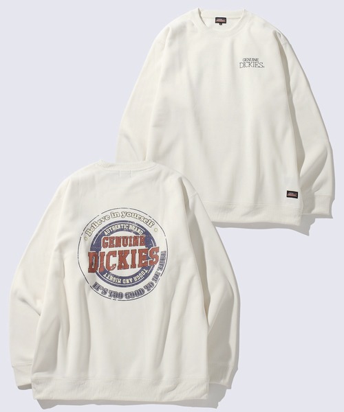 Dickies（ディッキーズ）の「【GENUINE DICKIES/ジェニュインディッキーズ】裏起毛バックプリント クルートレーナー（スウェット・メンズ・ホワイト/ネイビー/オートミール/スミクロ/ライトグレー系1/ブラック系2/ライトグレー系3/ネイビー系2/ブラック系その他3/ホワイト系3/ホワイト系1/ブラウン系1/ホワイト系2/ブラック系その他2/ブラウン系2/ブラック系その他/ブラック系1/ネイビー系1/ライトグレー系2/ブラック系3/ホワイト系4/ダークブルー/ライトグレー系4/ブラック系その他4/ブルー系1/グリーン/ホワイト系6/ブラック系その他6/ライトグレー系5/ベージュ/ネイビー系3/ブラック系5/ブルー系その他2/ホワイト系5/ブラック系その他5/ブラック系4/グリーン系1/ブルー系2/ブルー系3/グリーン系2/ライトグレー系6/ライトグレー系7/ブラック系6/ホワイト系7/ブラック系その他7/クリアブラック/ブルー系5/ブルー系4/ライトグレー系8/グリーン系3/ホワイト系8/ブラック系7/ブラック系8/ブラック系9/グレイッシュベージュ/ベージュ系1/グリーン系4・M/L/XL）」の6枚目の写真