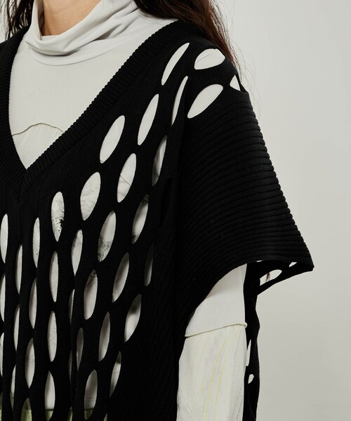 CITY TOKYO（シティトウキョウ）の「ビックメッシュニットベスト（ベスト・レディース・ライム/ブルー/ブラック・FREE）」の16枚目の写真