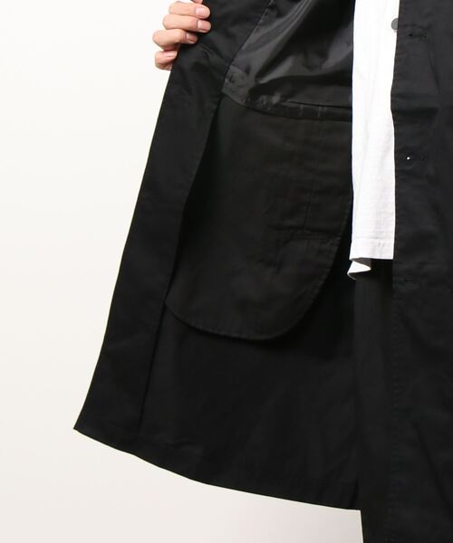 BACK NUMBER（バックナンバー）の「【BACK NUMBER】ステンカラーコート（カバーオール・メンズ・ベージュ/ブラック・M/L）」の4枚目の写真