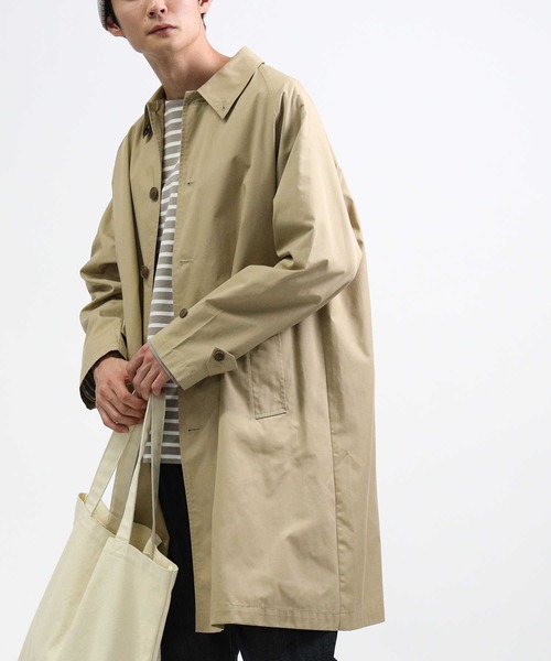 BACK NUMBER（バックナンバー）の「【BACK NUMBER】ステンカラーコート（カバーオール・メンズ・ベージュ/ブラック・M/L）」の7枚目の写真