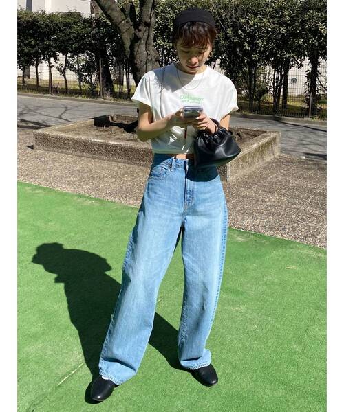 Ungrid（アングリッド）の「カラーロゴルーズTee（Tシャツ/カットソー・レディース・オフホワイト/ピンク/オレンジ/グリーン・FREE）」の17枚目の写真