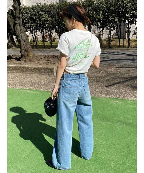 Ungrid（アングリッド）の「カラーロゴルーズTee（Tシャツ/カットソー・レディース・オフホワイト/ピンク/オレンジ/グリーン・FREE）」の19枚目の写真