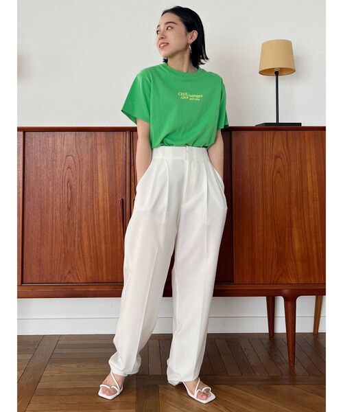 Ungrid（アングリッド）の「カラーロゴルーズTee（Tシャツ/カットソー・レディース・オフホワイト/ピンク/オレンジ/グリーン・FREE）」の12枚目の写真