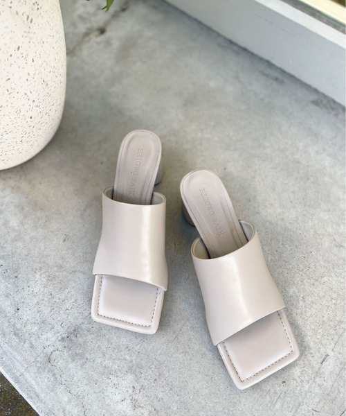 RIVE DROITE（リヴドロワ）の「スクエアヒールミュール（サンダル・レディース・ブラック/グレー・S/M/L）」の6枚目の写真