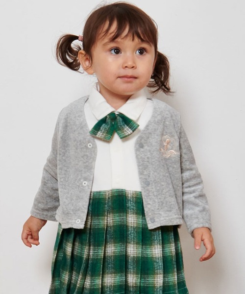 SweetMommy（スウィートマミー）の「ベビー カーディガン（その他ベビー用品・キッズ・ライトベージュ/杢グレー・50-70/80/90）」の2枚目の写真