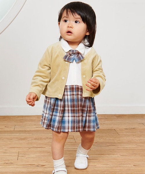 SweetMommy（スウィートマミー）の「ベビー カーディガン（その他ベビー用品・キッズ・ライトベージュ/杢グレー・50-70/80/90）」の3枚目の写真