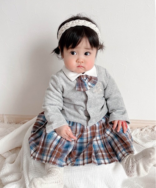SweetMommy（スウィートマミー）の「ベビー カーディガン（その他ベビー用品・キッズ・ライトベージュ/杢グレー・50-70/80/90）」の18枚目の写真