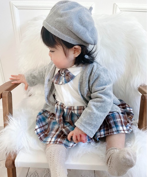 SweetMommy（スウィートマミー）の「ベビー カーディガン（その他ベビー用品・キッズ・ライトベージュ/杢グレー・50-70/80/90）」の15枚目の写真