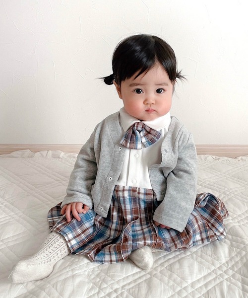 SweetMommy（スウィートマミー）の「ベビー カーディガン（その他ベビー用品・キッズ・ライトベージュ/杢グレー・50-70/80/90）」の16枚目の写真