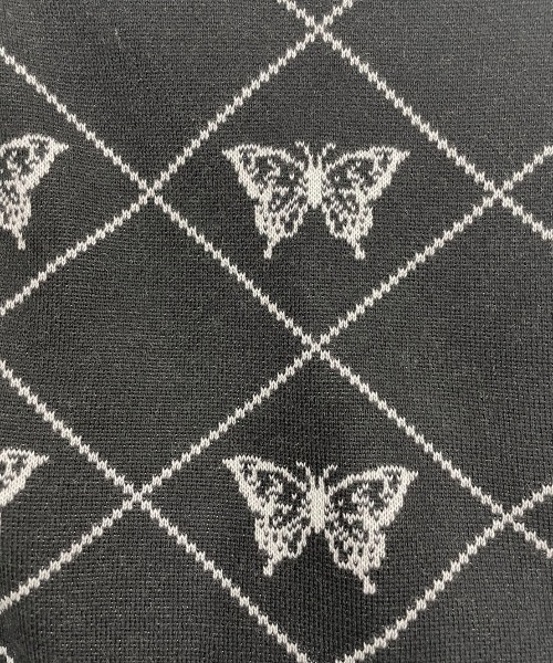 PairPair(ペアペア)の「バタフライジャガードベスト(ベスト・レディース・ブラック/ライトベージュ/グレイッシュブルー・フリー)」の9枚目の写真