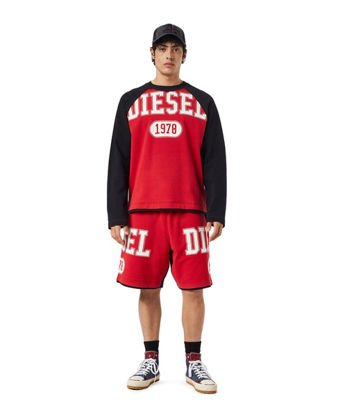 DIESEL(ディーゼル)の「メンズ スウェット プルオーバー クラックプリント(スウェット・メンズ・グリーン/ブラック系その他/ブルー・XX-LARGE/MEDIUM/LARGE/SMALL/X-LARGE/X-SMALL)」の8枚目の写真