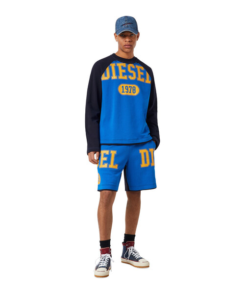 DIESEL(ディーゼル)の「メンズ スウェット プルオーバー クラックプリント(スウェット・メンズ・グリーン/ブラック系その他/ブルー・XX-LARGE/MEDIUM/LARGE/SMALL/X-LARGE/X-SMALL)」の12枚目の写真