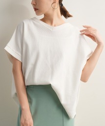 ワッフルVネックTシャツ