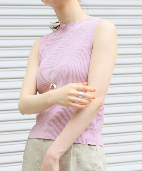 IENA - あかりん0130☆IENA☆コットンリネン ボートネックプルオーバー セール】RIB ボートネックプルオーバー◇（ニット/セーター
