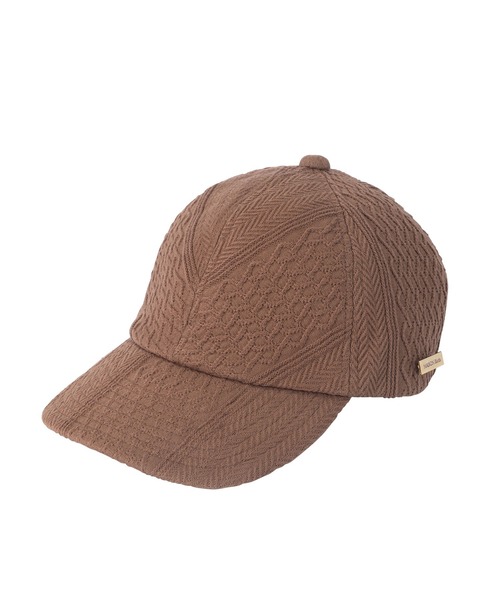 MAISON Birth（メゾンバース）の「MAISON Birth メゾンバース / PATTERN KNIT 6P CAP パターンニット6パネルベースボールキャップ 柄編み / MB-22303（キャップ・レディース・ブラック/キャメル/ライトベージュ/チャコール・FREE）」の4枚目の写真