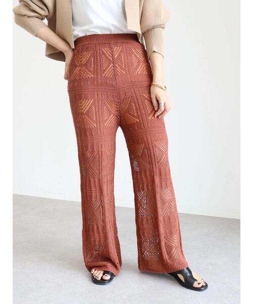 armonia(アルモニーア)の「armonia.柄編みニットパンツ(その他パンツ・レディース・イエロー/オレンジ/カーキ・FREE)」の9枚目の写真