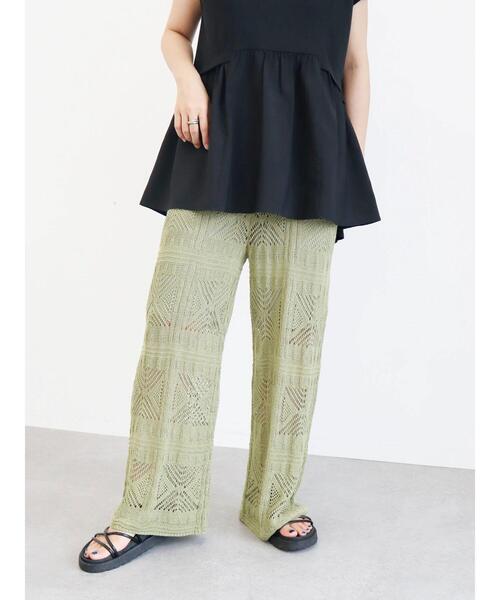 armonia(アルモニーア)の「armonia.柄編みニットパンツ(その他パンツ・レディース・イエロー/オレンジ/カーキ・FREE)」の11枚目の写真