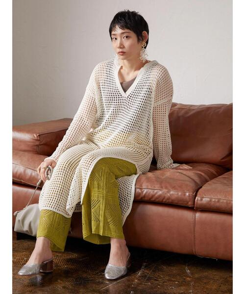 armonia(アルモニーア)の「armonia.柄編みニットパンツ(その他パンツ・レディース・イエロー/オレンジ/カーキ・FREE)」の12枚目の写真