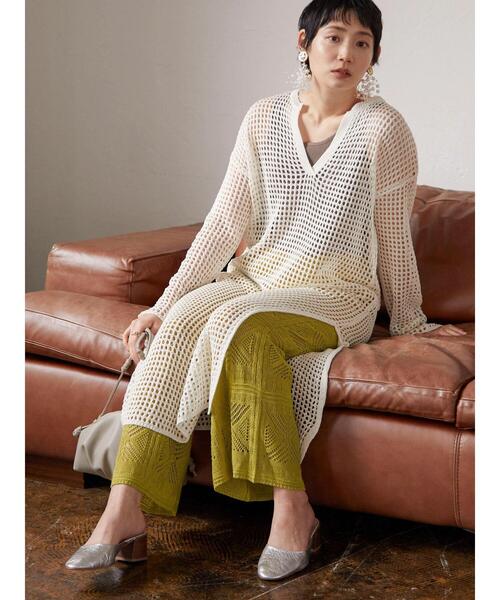 armonia(アルモニーア)の「armonia.柄編みニットパンツ(その他パンツ・レディース・イエロー/オレンジ/カーキ・FREE)」の14枚目の写真