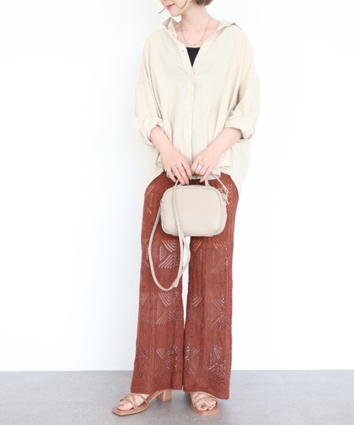 armonia(アルモニーア)の「armonia.柄編みニットパンツ(その他パンツ・レディース・イエロー/オレンジ/カーキ・FREE)」の6枚目の写真