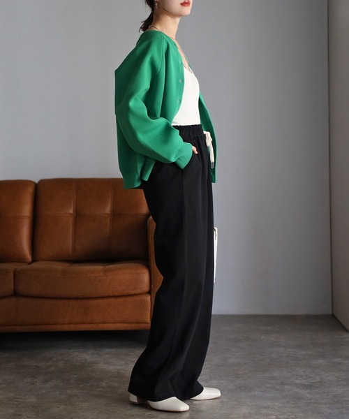 Bonjour Sagan（ボンジュールサガン）の「ドロストコットンパンツ（その他パンツ・レディース・ベージュ/ネイビー/ピンク/クリーム/ブラック/カーキ・FREE）」の10枚目の写真