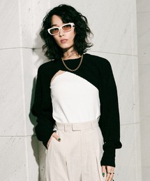 MAISON SPECIAL | 2WAYアシメカットボレロ【MAISON SPECIAL/メゾンスペシャル】(Tシャツ/カットソー)