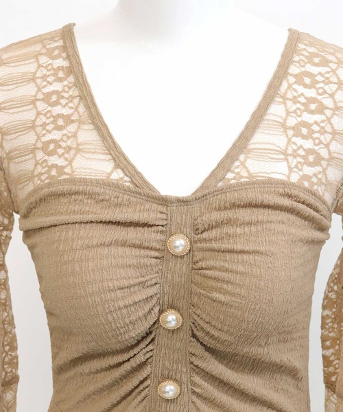 OSYAREVO（オシャレボ）の「ドッキングレース ベルスリーブ ワンピース 水着 レディース（水着・レディース・ベージュ・MEDIUM/LARGE/X-LARGE）」の11枚目の写真