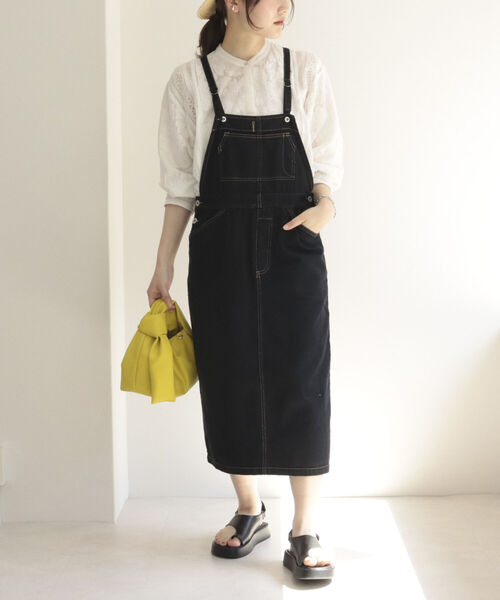 fredy repit(フレディレピ)の「コットンツイルジャンスカ(ワンピース・レディース・オフホワイト/ブラック・38)」の1枚目の写真