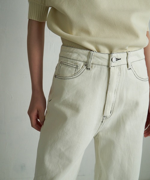 4youstory(フォーユーストーリー)の「【4youstory】デニムハイウエストパンツ(デニムパンツ・レディース・グレー/オフホワイト/ブルー/ブルー系その他・SMALL/MEDIUM)」の22枚目の写真