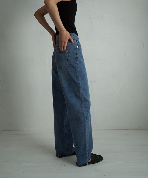 4youstory(フォーユーストーリー)の「【4youstory】デニムハイウエストパンツ(デニムパンツ・レディース・グレー/オフホワイト/ブルー/ブルー系その他・SMALL/MEDIUM)」の8枚目の写真