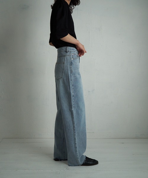 4youstory(フォーユーストーリー)の「【4youstory】デニムハイウエストパンツ(デニムパンツ・レディース・グレー/オフホワイト/ブルー/ブルー系その他・SMALL/MEDIUM)」の10枚目の写真