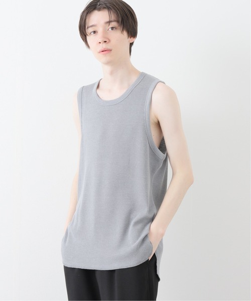 417 EDIFICE（フォーワンセブンエディフィス）の「ワッフルタンクトップ（Tシャツ/カットソー・メンズ・ホワイト/チャコールグレー/ブラック/ベージュ・SMALL/MEDIUM/LARGE/X-LARGE）」の20枚目の写真