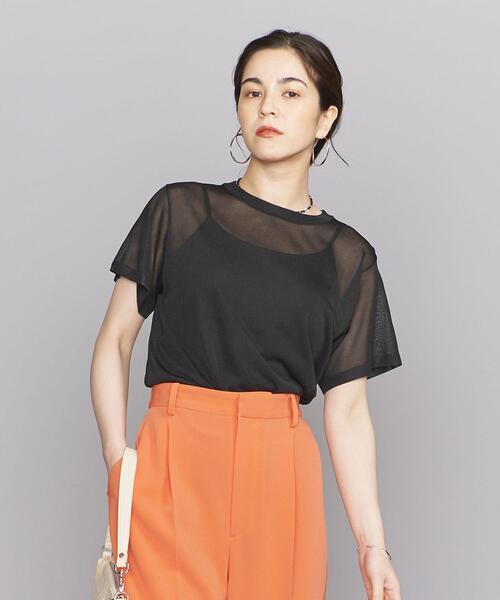 【美品】H ビューティーアンドユース ジグザグ ショートスリーブ サマーニット BEAUTY&YOUTH UNITED ARROWS（ビューティーアンドユース