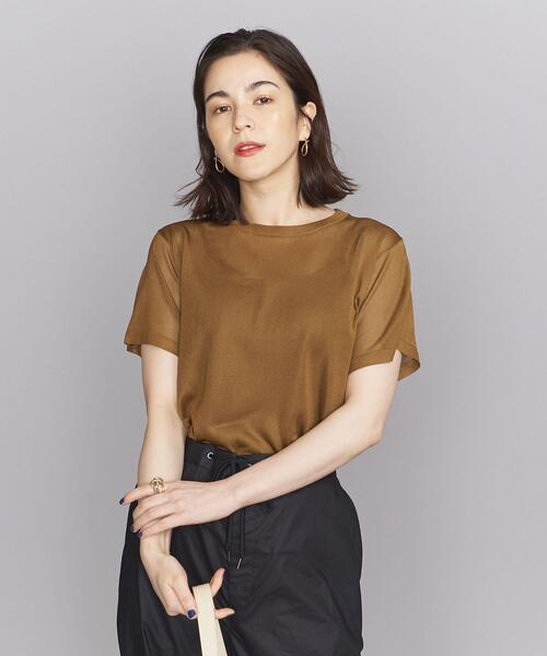 【美品】H ビューティーアンドユース ジグザグ ショートスリーブ サマーニット BEAUTY&YOUTH UNITED ARROWS（ビューティーアンドユース