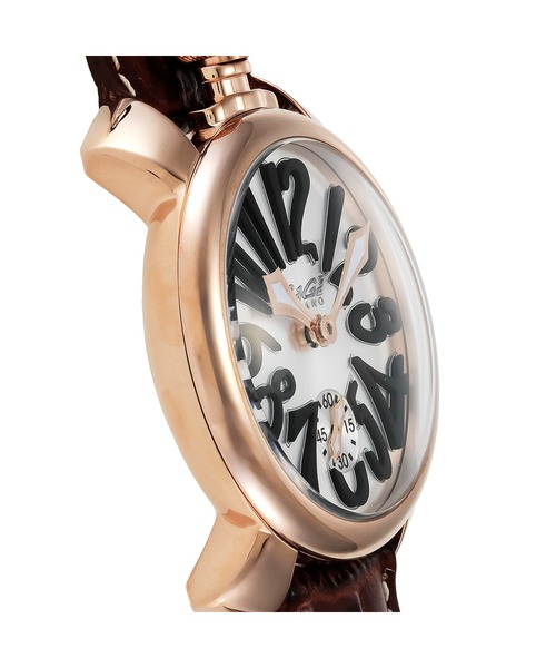 GaGa MILANO(ガガミラノ)の「GaGa MILANO/ガガミラノ MANUALE48MM 腕時計 501106S-BRW-NEW メンズ(アナログ腕時計・メンズ・ブラウン・FREE)」の5枚目の写真