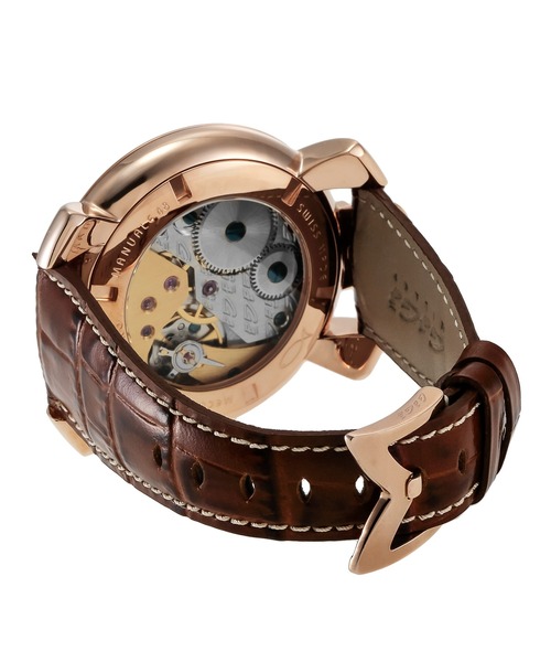 GaGa MILANO(ガガミラノ)の「GaGa MILANO/ガガミラノ MANUALE48MM 腕時計 501106S-BRW-NEW メンズ(アナログ腕時計・メンズ・ブラウン・FREE)」の4枚目の写真
