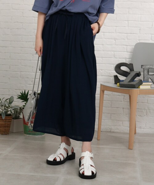 Cutie Blonde(キューティーブロンド)の「◆【洗濯機可/接触冷感/吸水速乾/UVカット】すそくるっスラブ調スカンツ(その他パンツ・レディース・ネイビー/カーキ/グリーン/ナチュラル/ピンク系/黄緑系/ブルー/ブラック・01/02/03)」の11枚目の写真