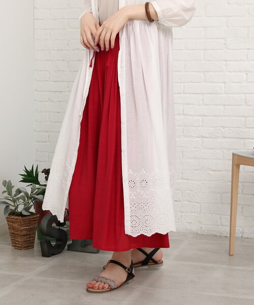 Cutie Blonde(キューティーブロンド)の「◆【洗濯機可/接触冷感/吸水速乾/UVカット】すそくるっスラブ調スカンツ(その他パンツ・レディース・ネイビー/カーキ/グリーン/ナチュラル/ピンク系/黄緑系/ブルー/ブラック・01/02/03)」の18枚目の写真